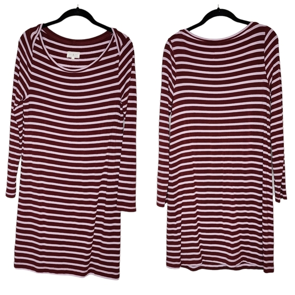Lou & Grey signature soft long sleeve striped dress - Picture 4 of 15